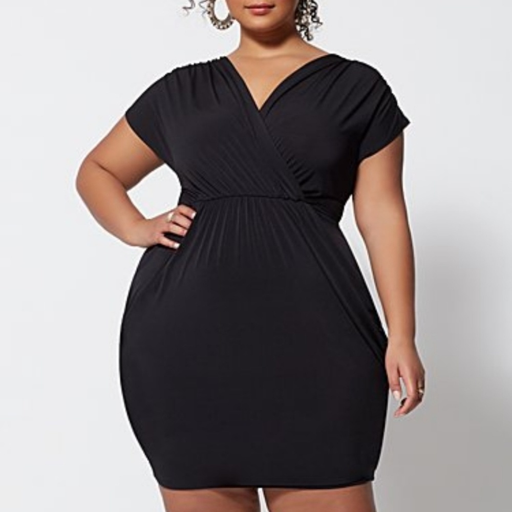 Shiloh Draped Bodycon Black drape